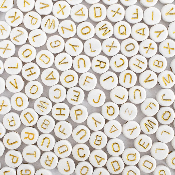 Pot perles lettres