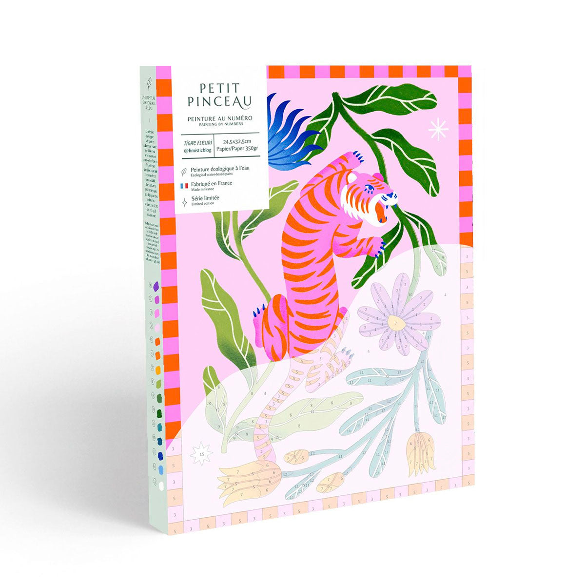 Coffret peinture au numéro - Tigre Fleuri
