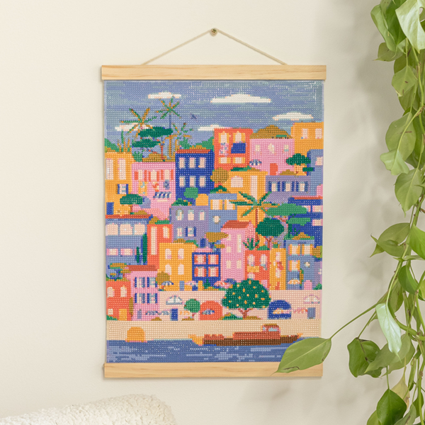 Coffret peinture à diamanter - Maisons colorées