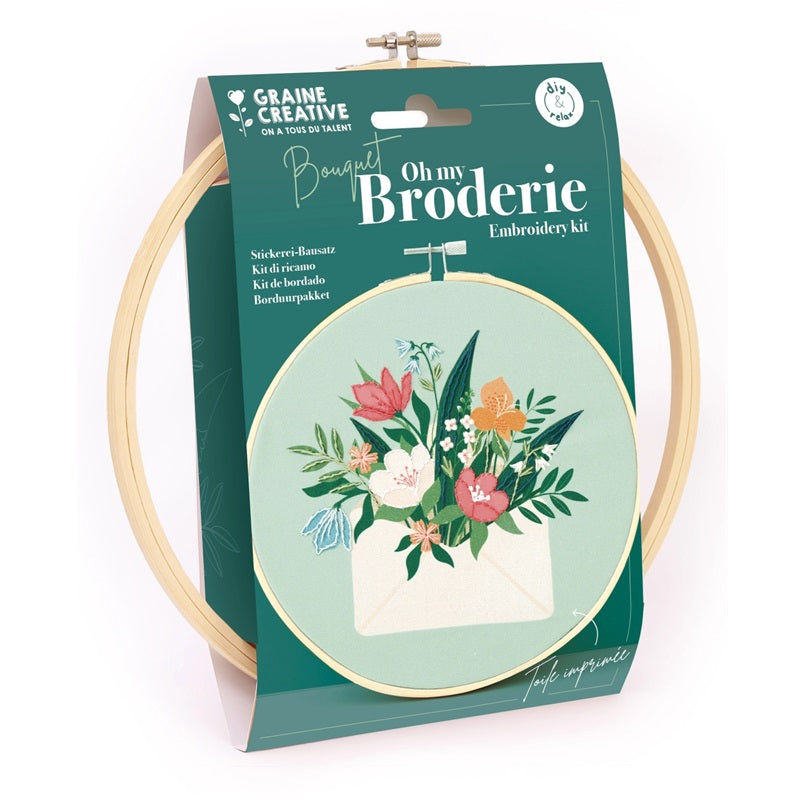 Kit Broderie - Enveloppe fleurie