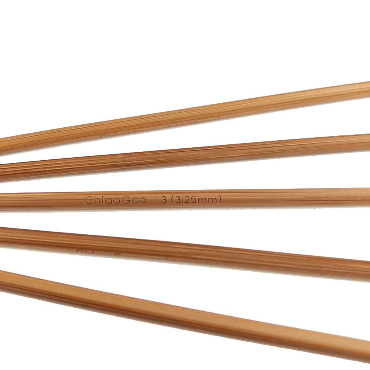 Aiguilles Double-pointes Bambou Patina 15cm - Chiaogoo
