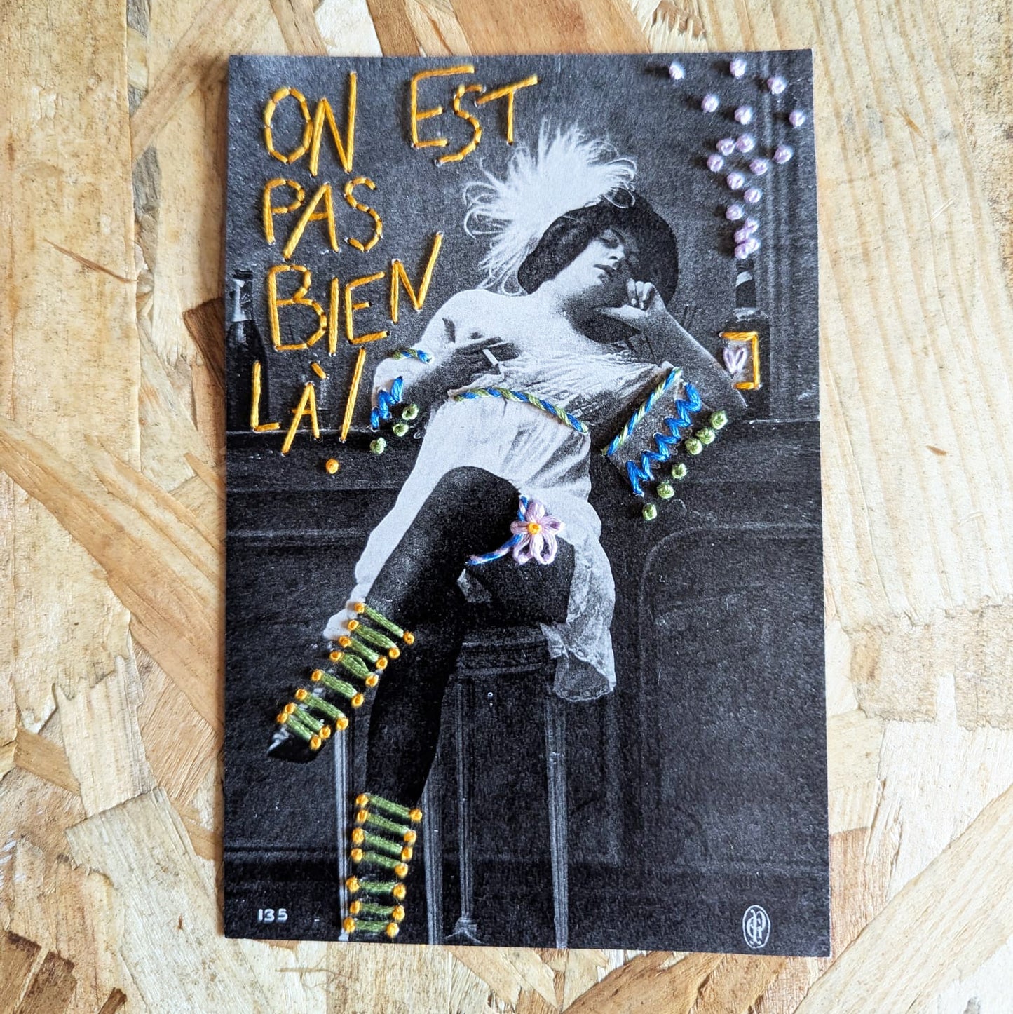Kit Broderie sur papier - Au bar