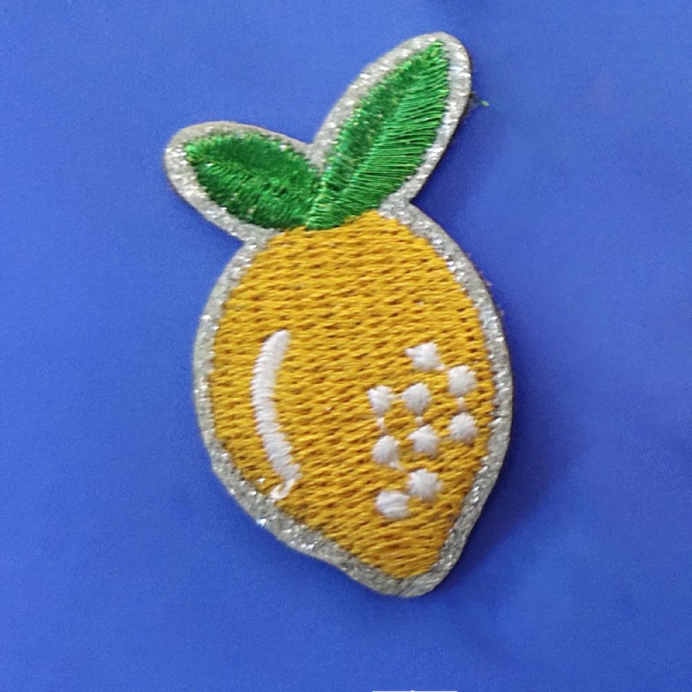 Ecusson thermocollant à paillettes - Citron