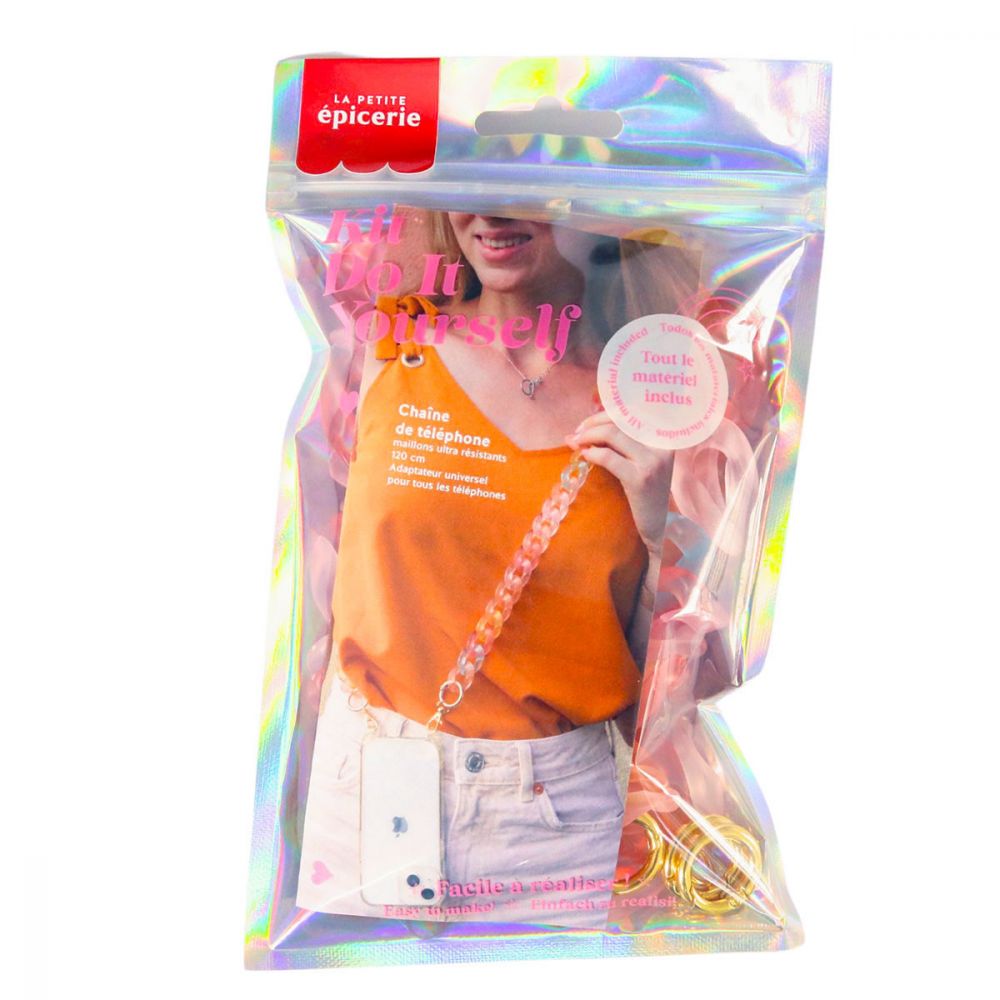 Kit Accessoires - Chaine de téléphone - Maillons Pastel