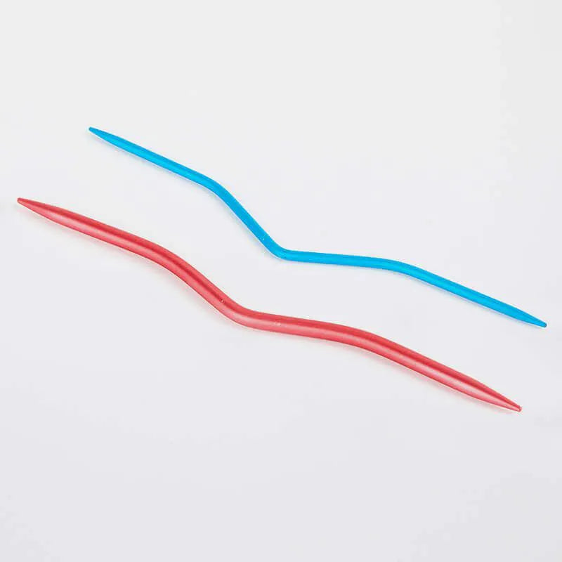 Lot de 2 aiguilles à torsades aluminium multicolore – Knit Pro