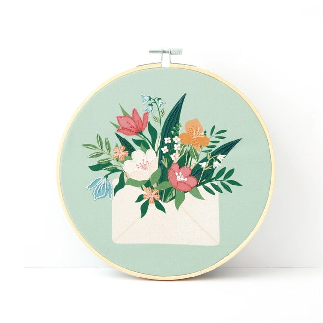 Kit Broderie - Enveloppe fleurie