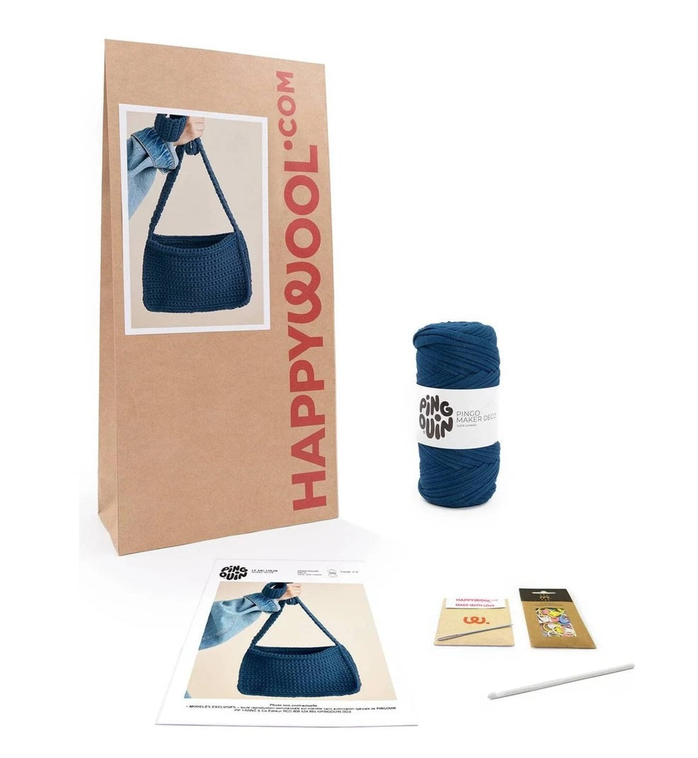 Kit Accessoires - Sac au crochet facile Colin bleu
