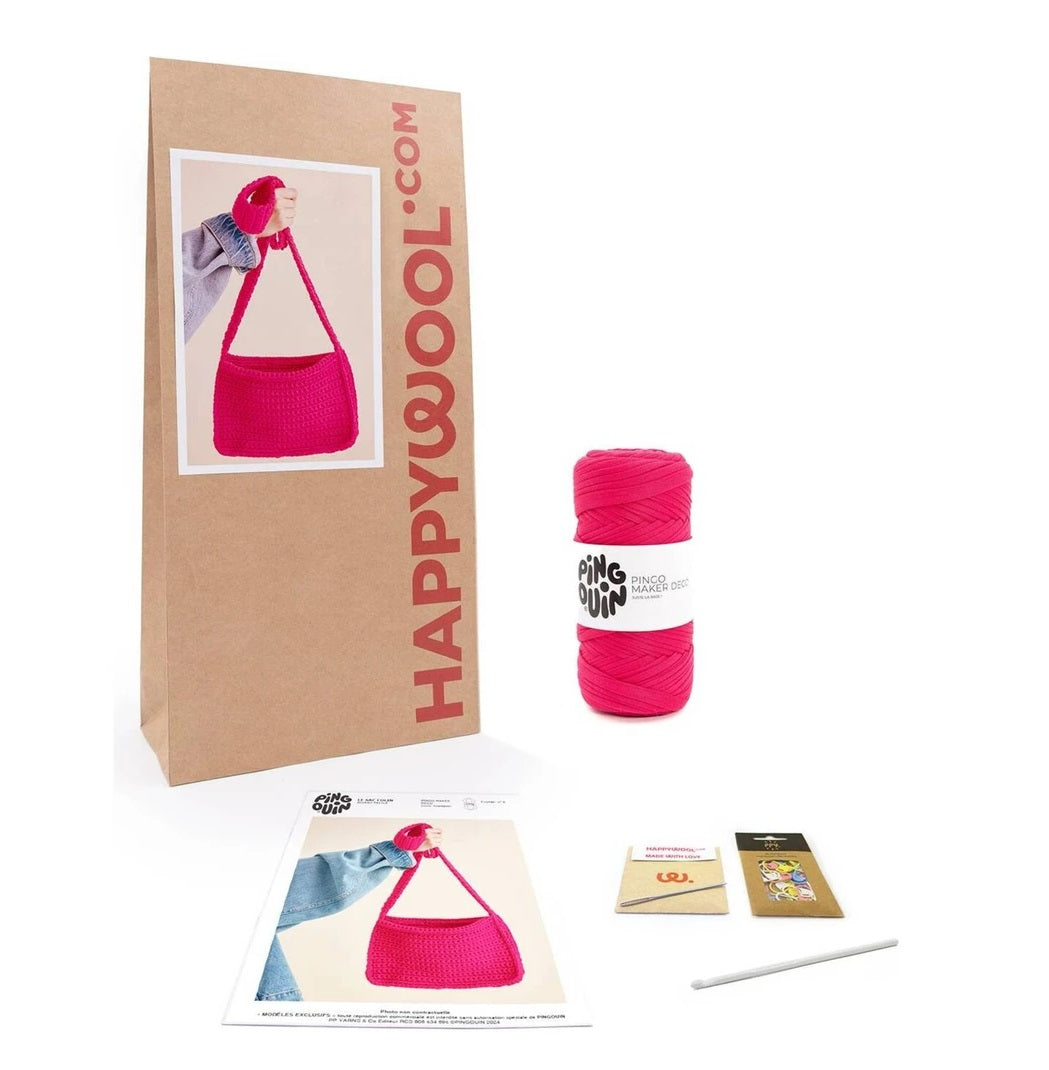 Kit Accessoires - Sac au crochet facile Colin rose