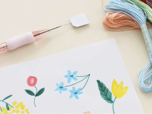 Kit Deco - Mon kit Punch Needle fleuri