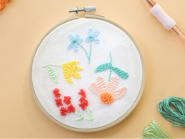 Kit Deco - Mon kit Punch Needle fleuri