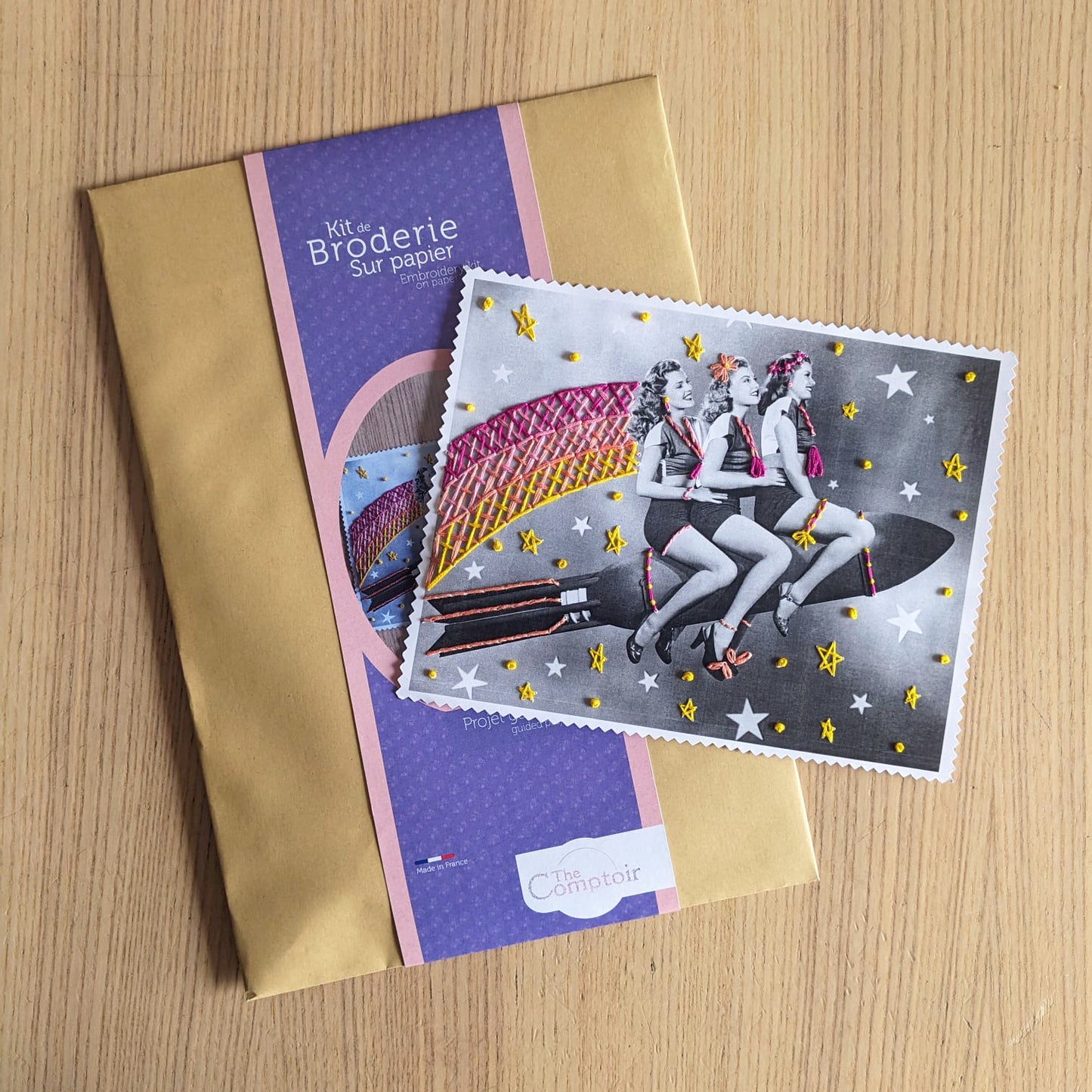 Kit Broderie sur papier - Rocket Ladies