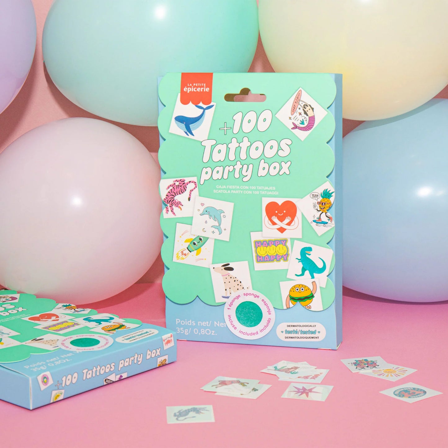 Pochette de 100 tatouages - Party Box