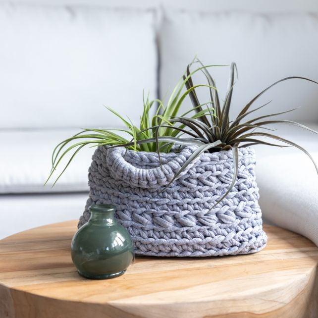 Kit Crochet Panière grise - Hooked