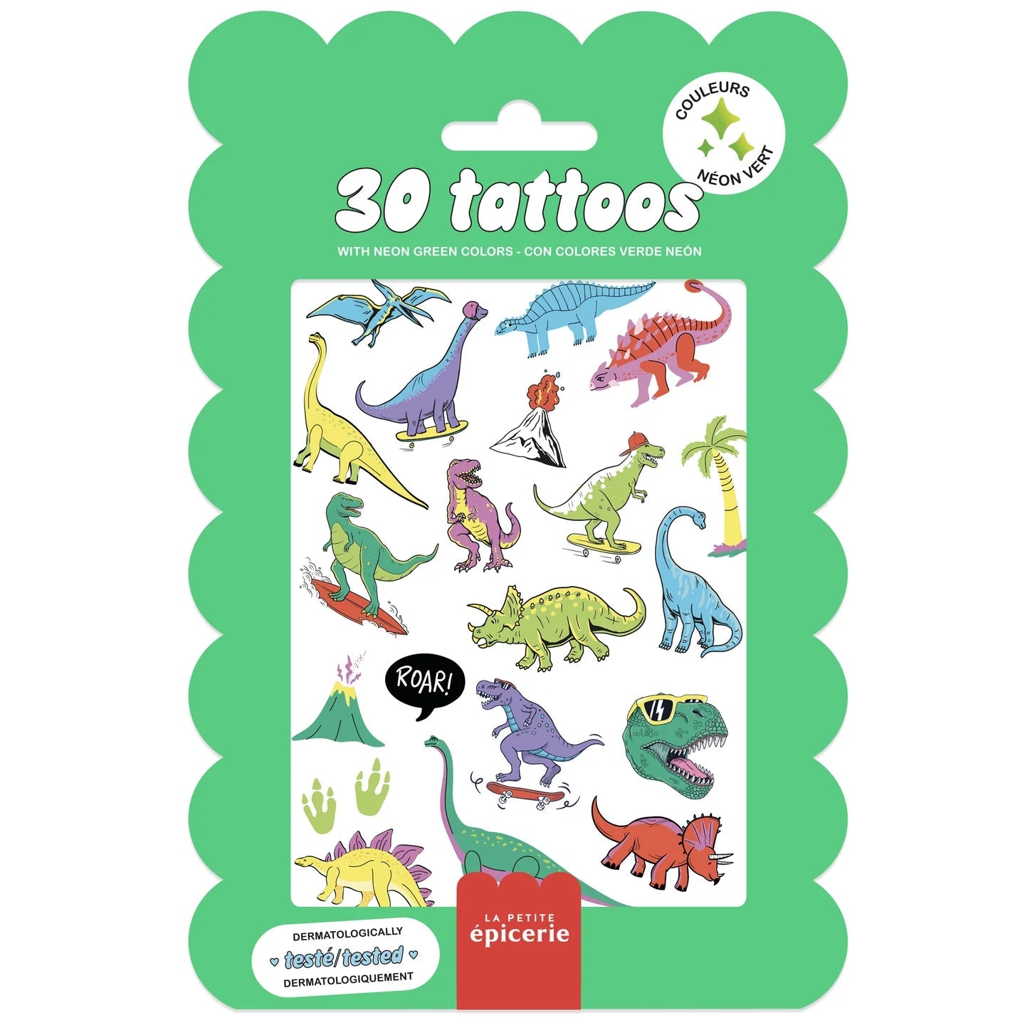 Pochette de tatouages - Dinosaures