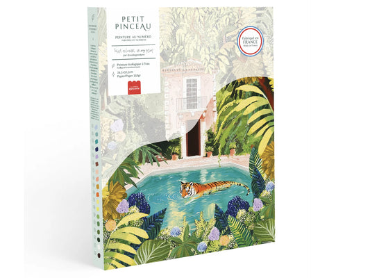 Coffret peinture au numéro - Tiger relaxing