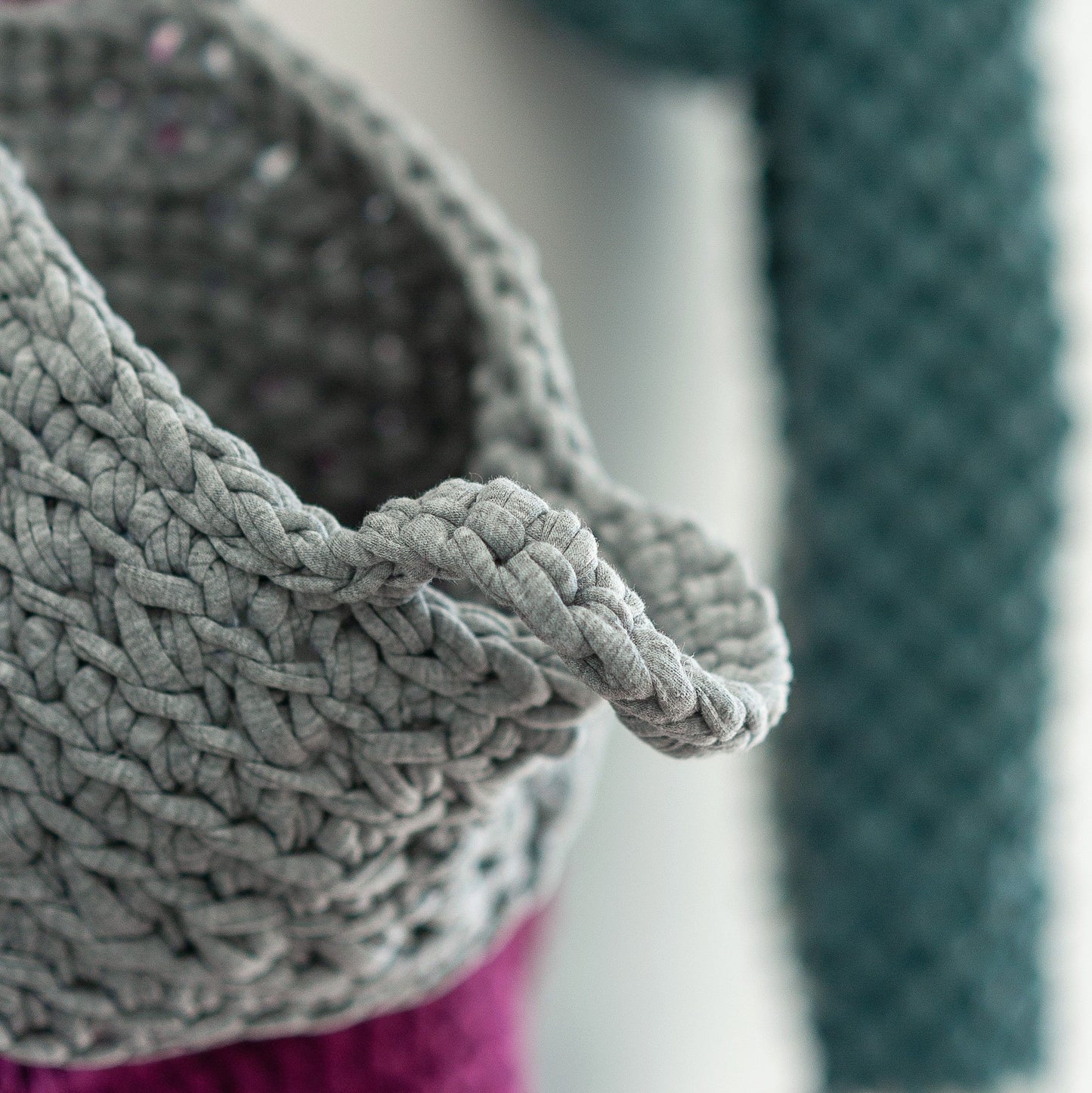 Kit Crochet Panière grise - Hooked