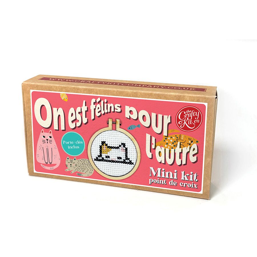 Mini kit point de croix – On est Félin