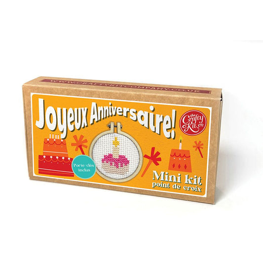 Mini kit point de croix – Joyeux anniversaire