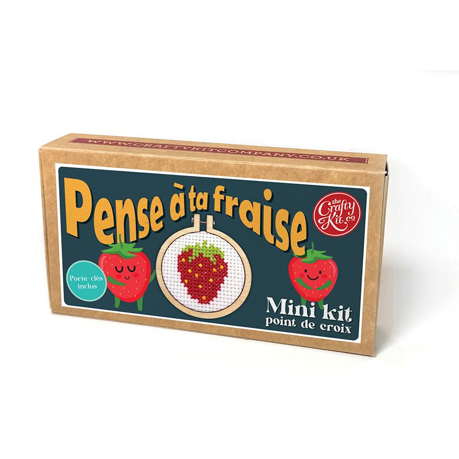 Mini kit point de croix – Pense à ta fraise