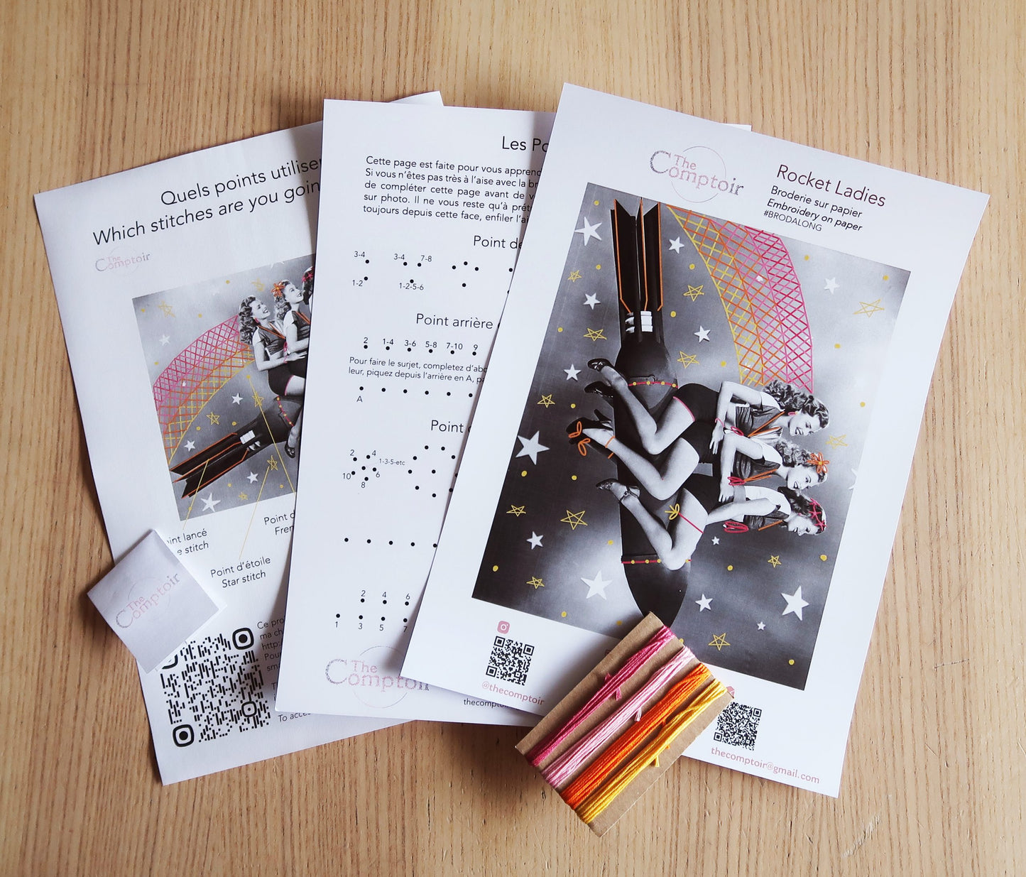 Kit Broderie sur papier - Rocket Ladies