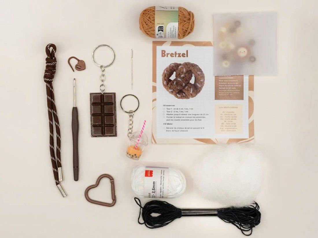 Kit Accessoires - Crochet Bag Charms - Coffee time