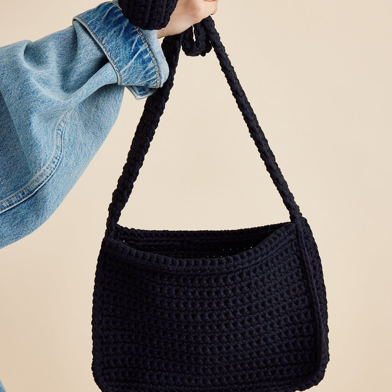 Kit Crochet Sac Colin - Noir