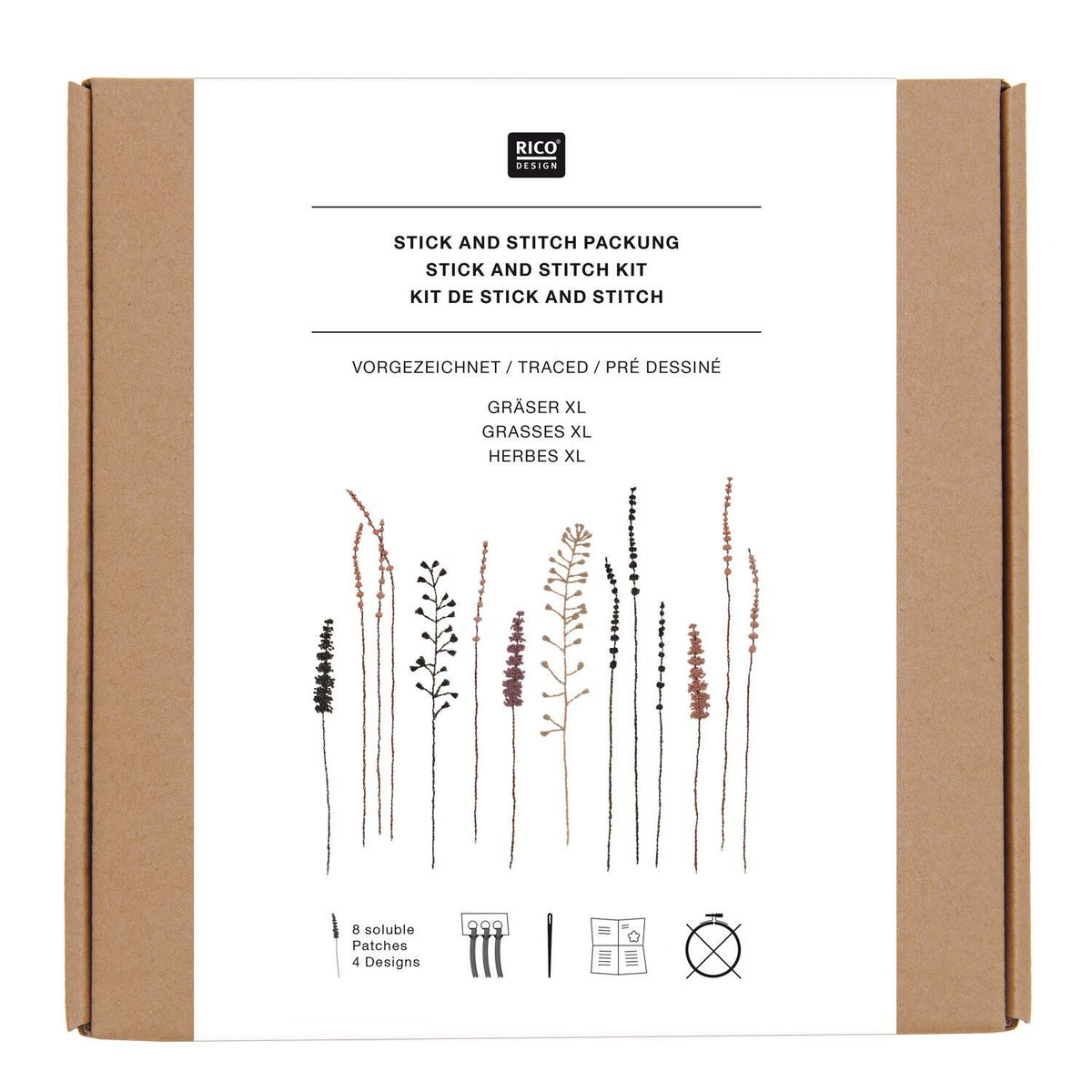 Kit de Broderie - Stick and stich - Herbes XL