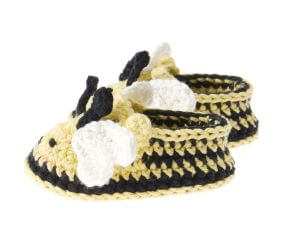 Kit crochet Baby Booties Abeille