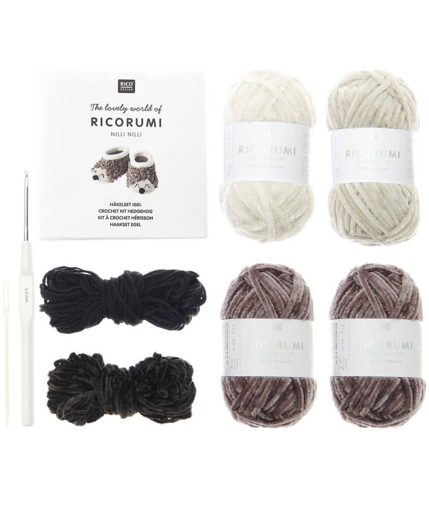 Kit crochet Baby Booties Herisson