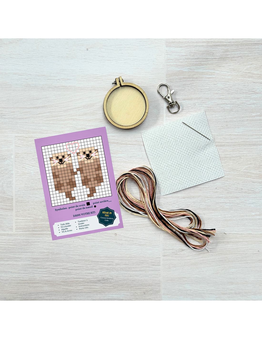 Mini kit point de croix – Fait l’un pour loutre