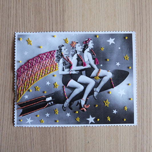 Kit Broderie sur papier - Rocket Ladies