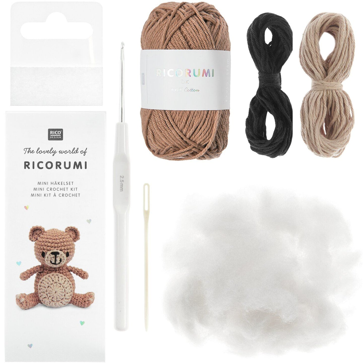 Kit crochet Ricorumi Mini Easy - Teddy